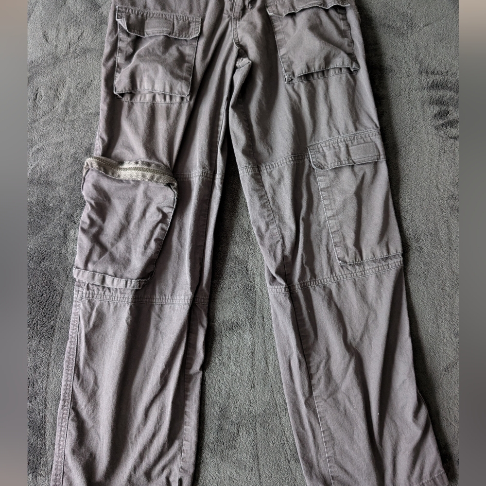 Black Cargo Pants Y2K Streetwear Utility Model Off Duty Cotton Techwear Grunge S image 5